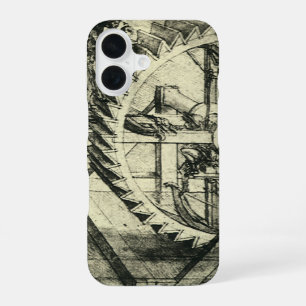 Leonardo da Vinci's Treadmill Powered Crossbow iPhone 16 Case