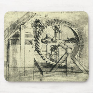 Leonardo da Vinci's Treadmill Powered Crossbow Mouse Pad