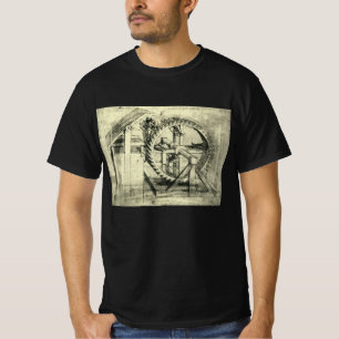 Leonardo da Vinci's Treadmill Powered Crossbow T-Shirt