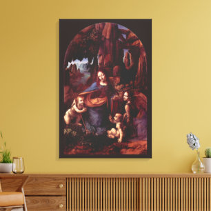 Leonardo da Vinci's Virgin (Madonna) of the Rocks Canvas Print