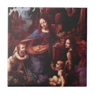 Leonardo da Vinci's Virgin (Madonna) of the Rocks Ceramic Tile