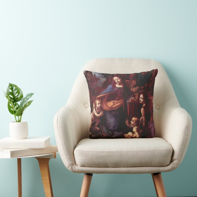 Leonardo da Vinci's Virgin (Madonna) of the Rocks Cushion (Chair)