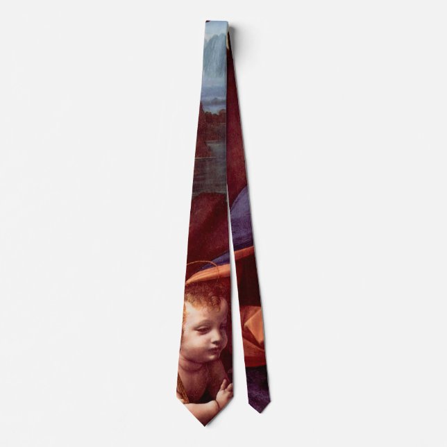 Leonardo da Vinci's Virgin (Madonna) of the Rocks Tie (Front)