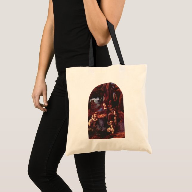 Leonardo da Vinci's Virgin (Madonna) of the Rocks Tote Bag (Front (Product))