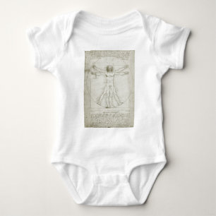 Leonardo da Vinci's Vitruvian Man Baby Bodysuit