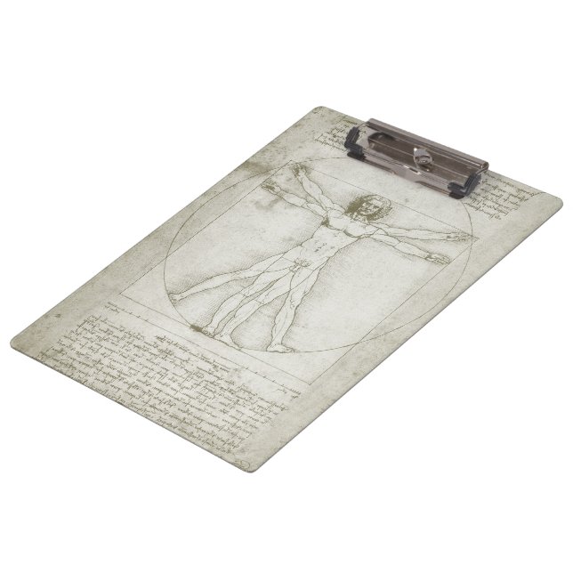 Leonardo da Vinci's Vitruvian Man Clipboard (Angled)