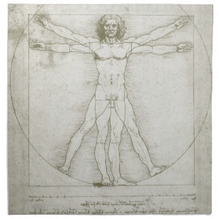 Leonardo da Vinci's Vitruvian Man Napkin