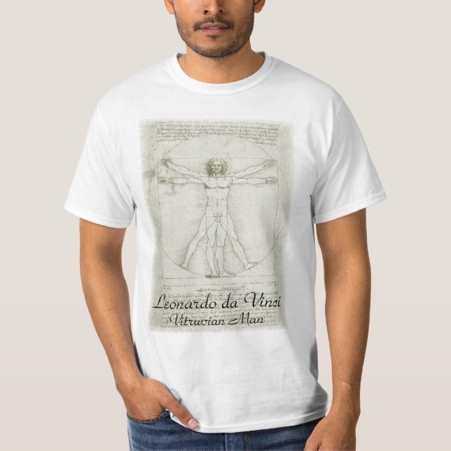 Leonardo da Vinci's Vitruvian Man T-Shirt (Front)