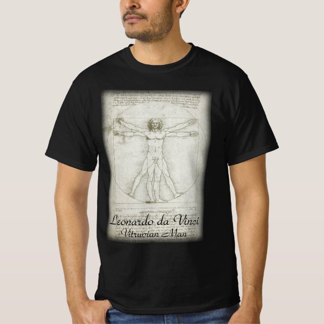 Leonardo da Vinci's Vitruvian Man T-Shirt (Front)