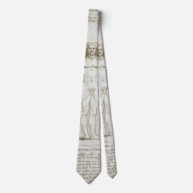 Leonardo da Vinci's Vitruvian Man Tie (Front)