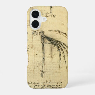 Leonardo da Vinci's Wing on Flying Machine Sketch iPhone 16 Case