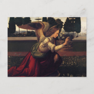 Leonardo DaVinci Annunciation - Angel Postcard