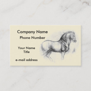 Leonardo DaVinci Horse Business Card