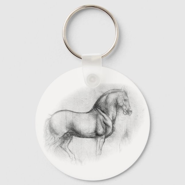 Leonardo DaVinci Horse Keychain (Front)