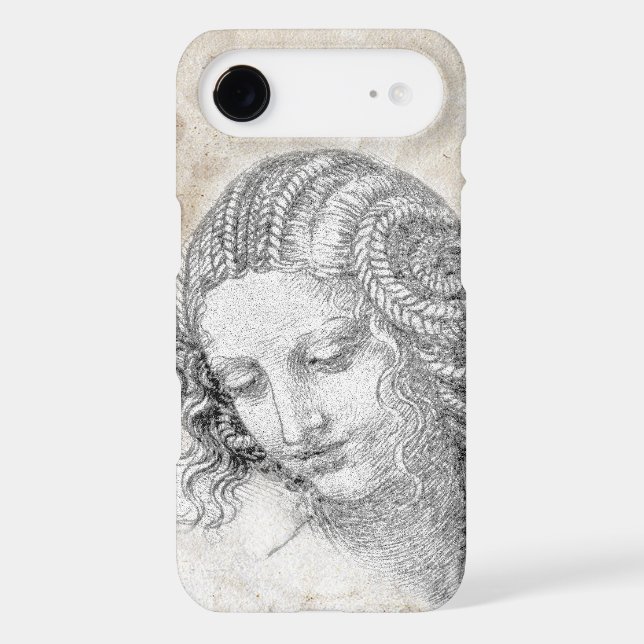 Leonardo DaVinci Sketch Leda Parchment Elegant Art (Back)
