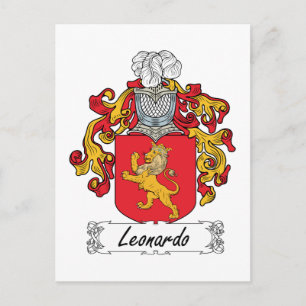 Leonardo Family Crest Postcard