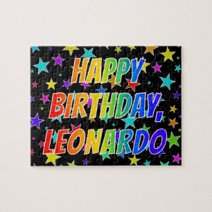 "LEONARDO" First Name, Fun "HAPPY BIRTHDAY" Jigsaw Puzzle