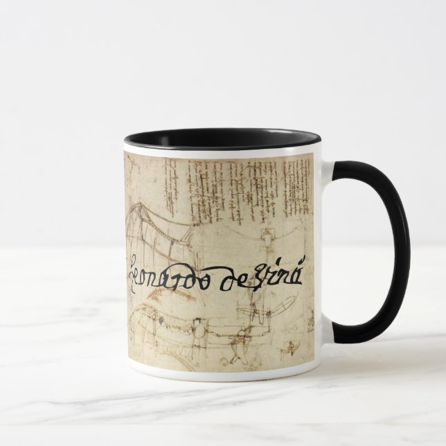 Leonardo on Art Mug (Right)