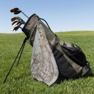 Leonardo’s Helmeted Warrior Golf Towel
