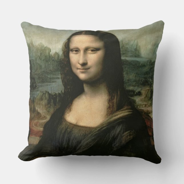 Leonardo Vinci | Mona Lisa, c.1503-6 Cushion (Front)