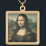 Leonardo Vinci | Mona Lisa, c.1503-6 Gold Plated Necklace<br><div class="desc">Image Collection Number:  XIR3179  Mona Lisa,  c.1503-6 (oil on panel). Vinci,  Leonardo da (1452-1519) oil on panel. Louvre,  Paris,  France Giraudon.  16th</div>