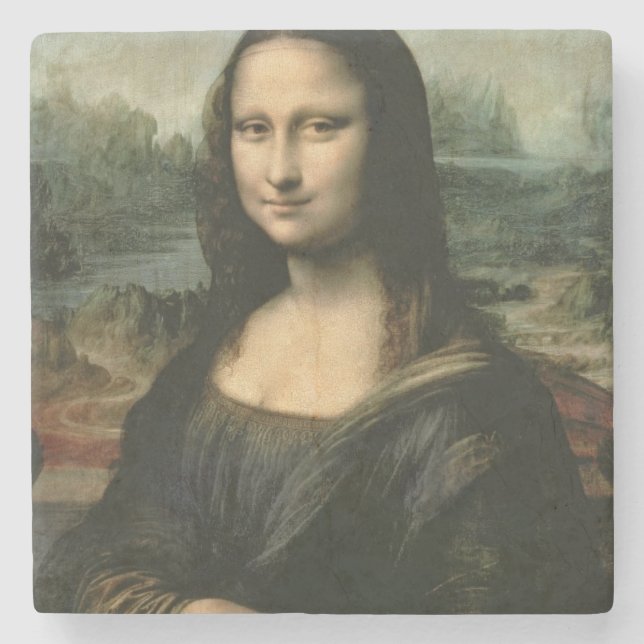 Leonardo Vinci | Mona Lisa, c.1503-6 Stone Coaster (Front)