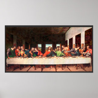Leonardo's Last Supper painting recreated Poster
