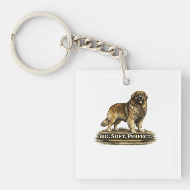 Leonberger – Big Soft Perfect Key Ring (Front)