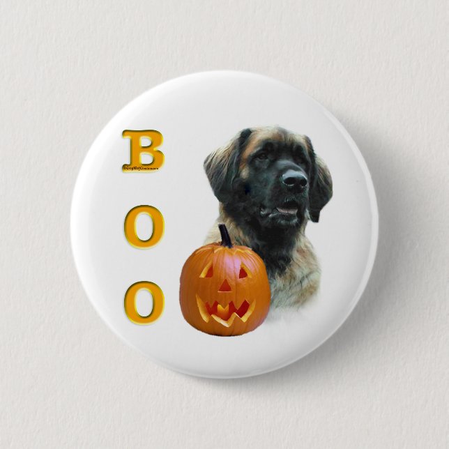 Leonberger Boo 6 Cm Round Badge (Front)