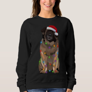 Leonberger Christmas Lights Xmas Dog Lover Santa H Sweatshirt
