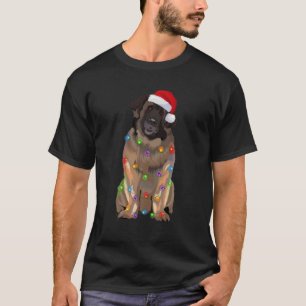 Leonberger Christmas Lights Xmas Dog Lover Santa H T-Shirt