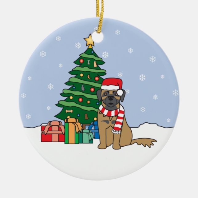Leonberger Christmas Ornament (Front)