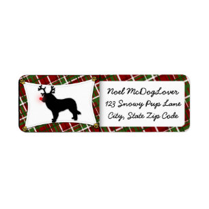 Leonberger Christmas Return Address Label