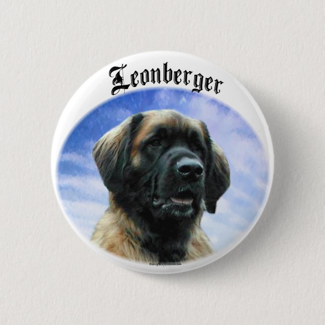 Leonberger Clouds 6 Cm Round Badge (Front)