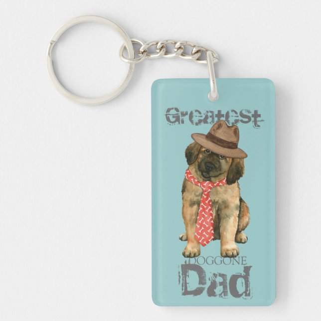 Leonberger Dad Key Ring (Front)