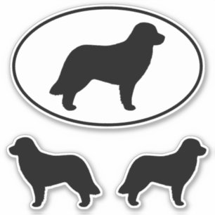 Leonberger Dog Silhouette Vinyl Sticker Set