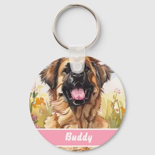 Leonberger Dog Tag – Custom Info Key Ring