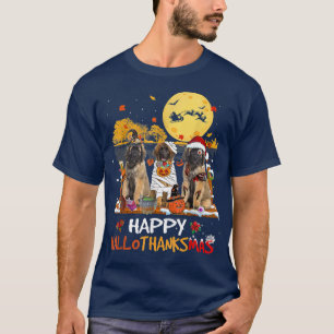 Leonberger Happy Hallothanksmas Halloween Thanksgi T-Shirt