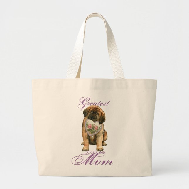 Leonberger Heart Mum Large Tote Bag (Front)