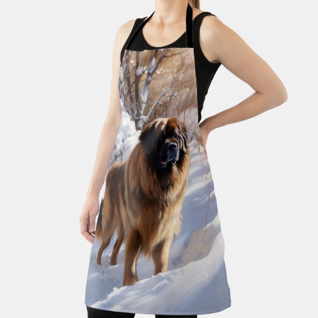 Leonberger Let It Snow Christmas Apron (Insitu)