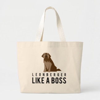 Leonberger, Like a Boss Large Tote Bag