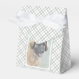 Leonberger Painting - Cute Original Dog Art Favour Box