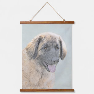 Leonberger Painting - Cute Original Dog Art Hanging Tapestry