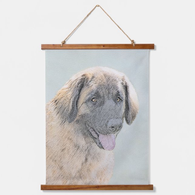 Leonberger Painting - Cute Original Dog Art Hanging Tapestry (Front)
