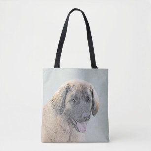 Leonberger Painting - Cute Original Dog Art Tote Bag