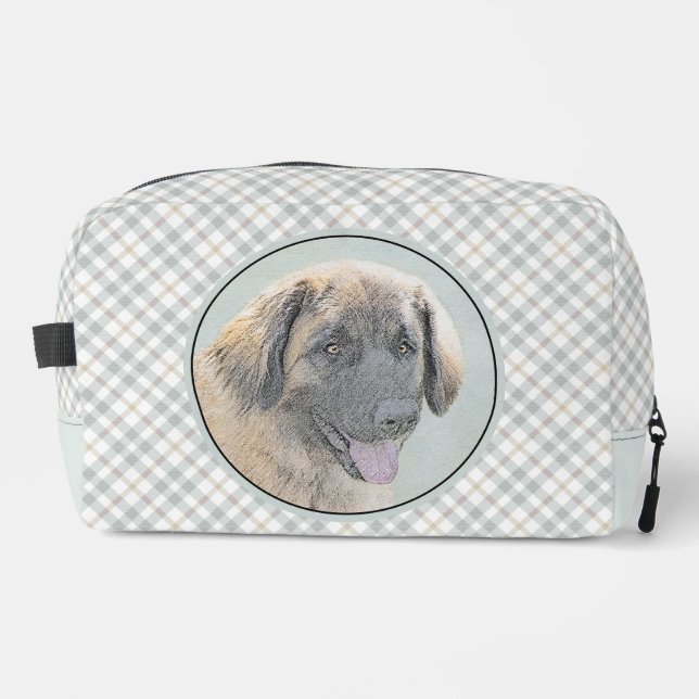 Leonberger Painting Leo Cute Original Pet Dog Art Dopp Kit (Front)