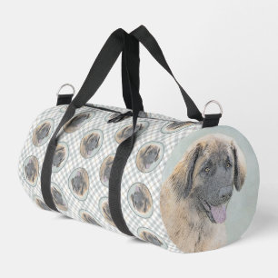 Leonberger Painting Leo Cute Original Pet Dog Art Duffle Bag