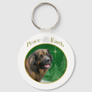 Leonberger Peace Key Ring