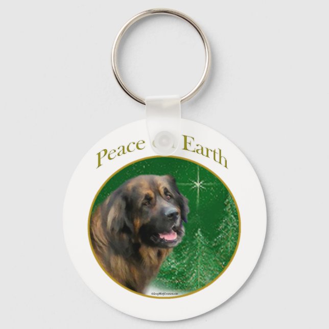Leonberger Peace Key Ring (Front)