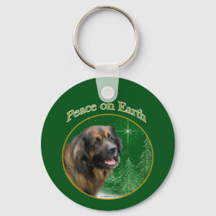 Leonberger Peace Key Ring